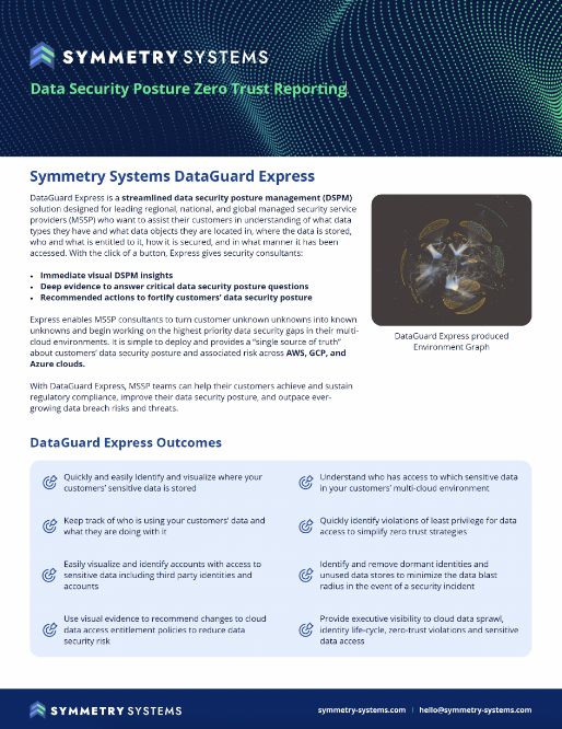 Symmetry Systems Resources Data Security Posture Zero Trust Reporting