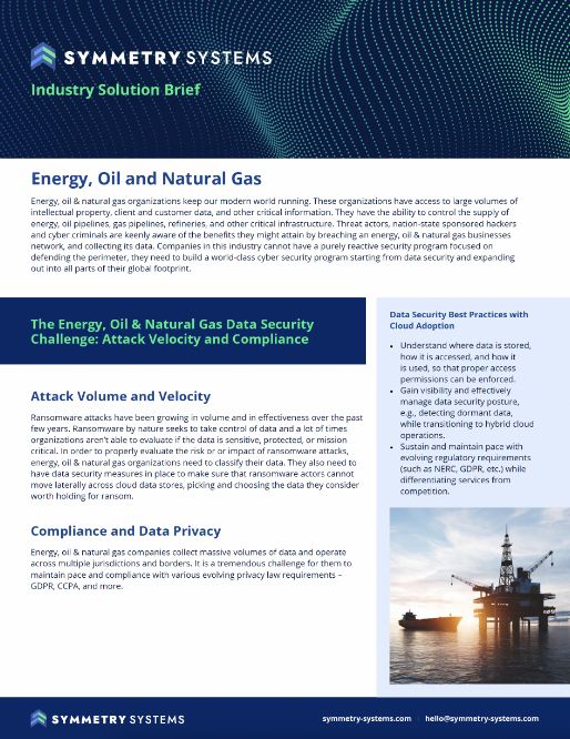 Symmetry Systems Resources Energy Oil and Natural Gas
