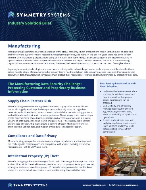 Symmetry Systems Resources Manufacturing