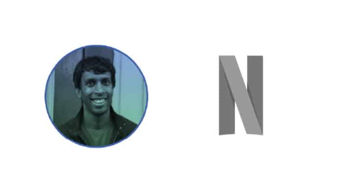 Srinath Kuruvadi headshot and Netflix N logo